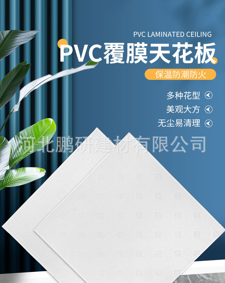 吊顶工程板 防静电 防潮抗下陷PVC石膏贴面板 吊顶三防洁净天花板-阿里巴巴