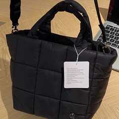 25新型luluパフバッグ キルティンググリッド デイリーカジュアル5L大容量菱形ダウントートバッグ