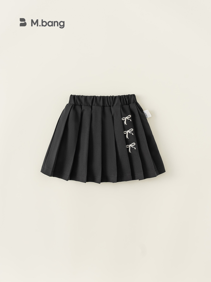 Yoobao ropa infantil niñas falda de busto primavera 2025 nuevo arco extranjero falda de niños falda corta pantalonjk