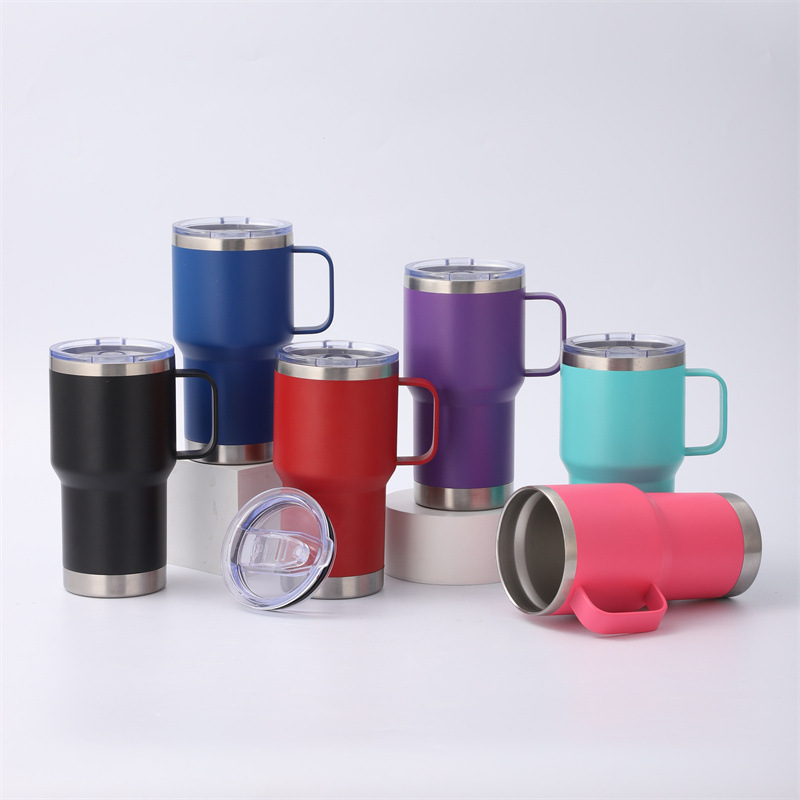 Vaso térmico de acero inoxidable con asa para coche y hogar_voghion.com