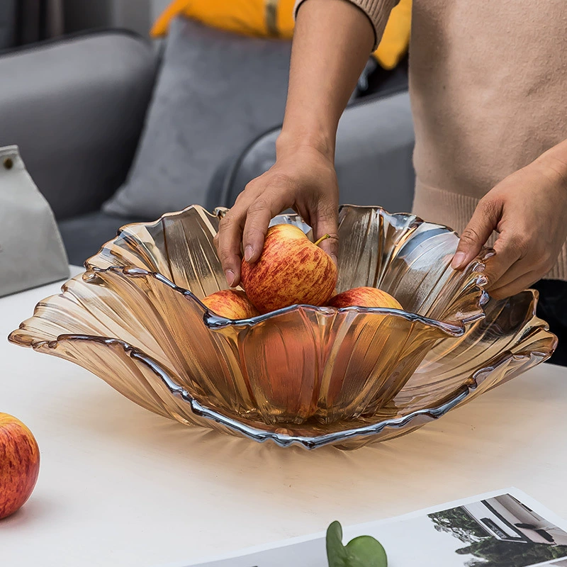 Большая тарелка с фруктами из хрусталя, креативная Современная гостиная, домашний журнальный столик в скандинавском стиле, тарелка для конфет
