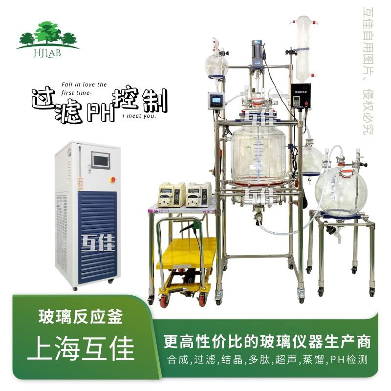 instrument laboratory double-deck Glass Reactor PH Glass Reactor solid phase filter Reactor