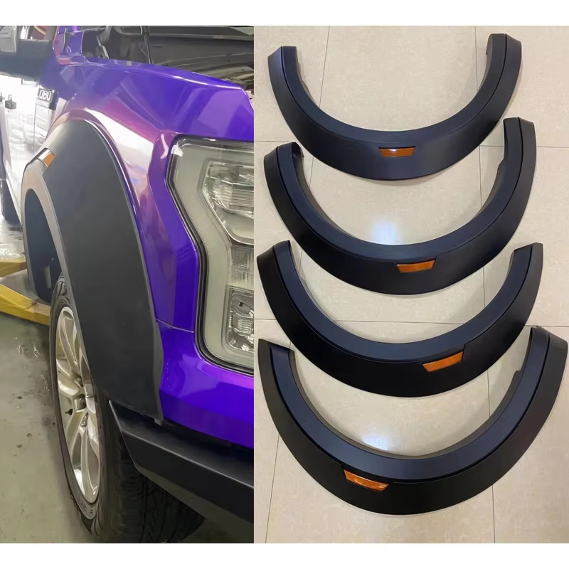 Suitable for Ford F150 2015-2017, wheel arches with reflective markings, widened Raptor pickup truck off-road anti-collision modification