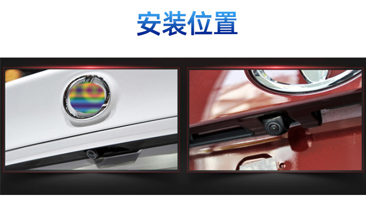 Universal Car Rearview External Reversing Camera with Wide-Angle High-Definition Night Vision Ahd 720P Fisheye Reverse Camera