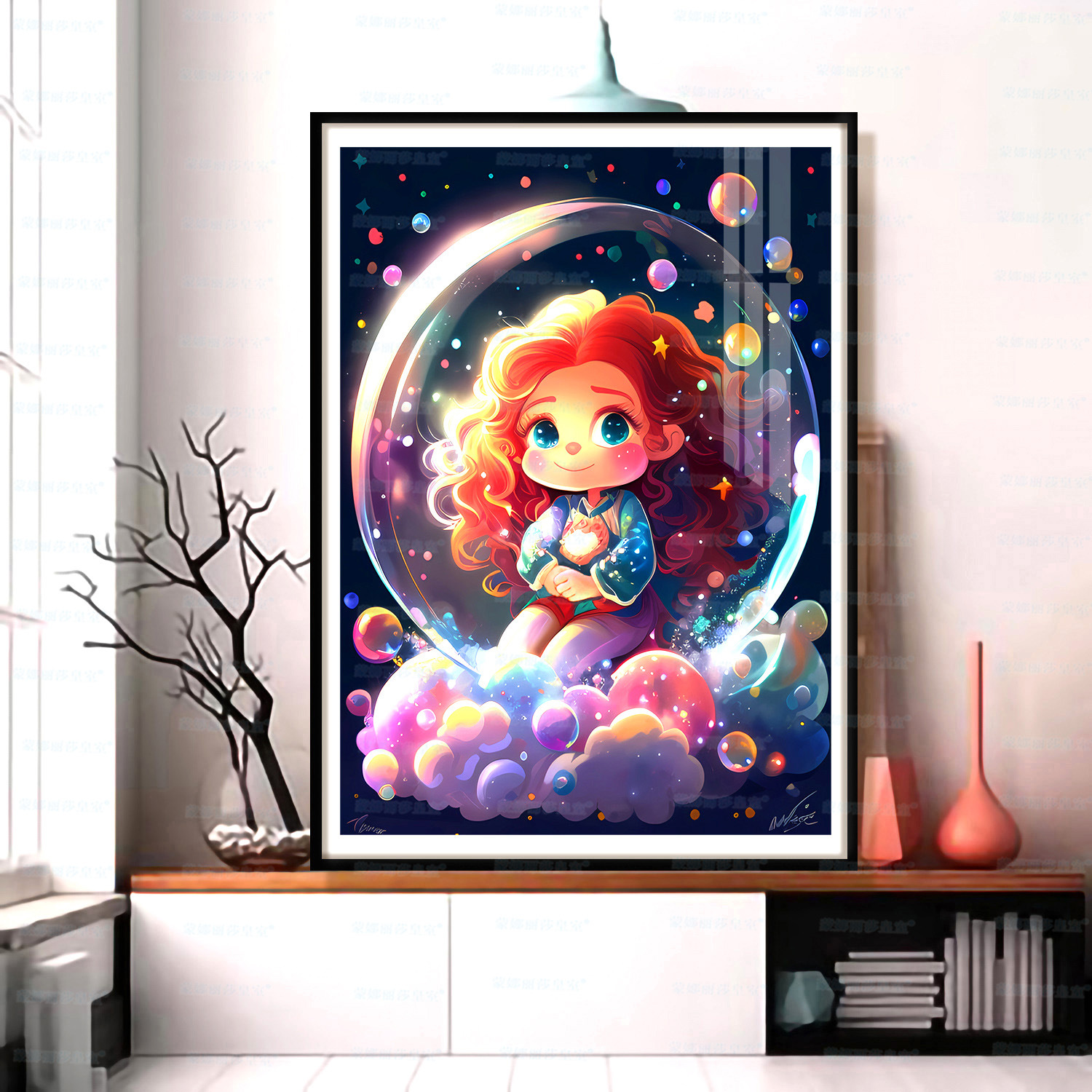 Monalisa Royal punto de cruz burbuja chica nueva historieta Linda pequeña pintura decorativa moderna de dibujos animados image 2
