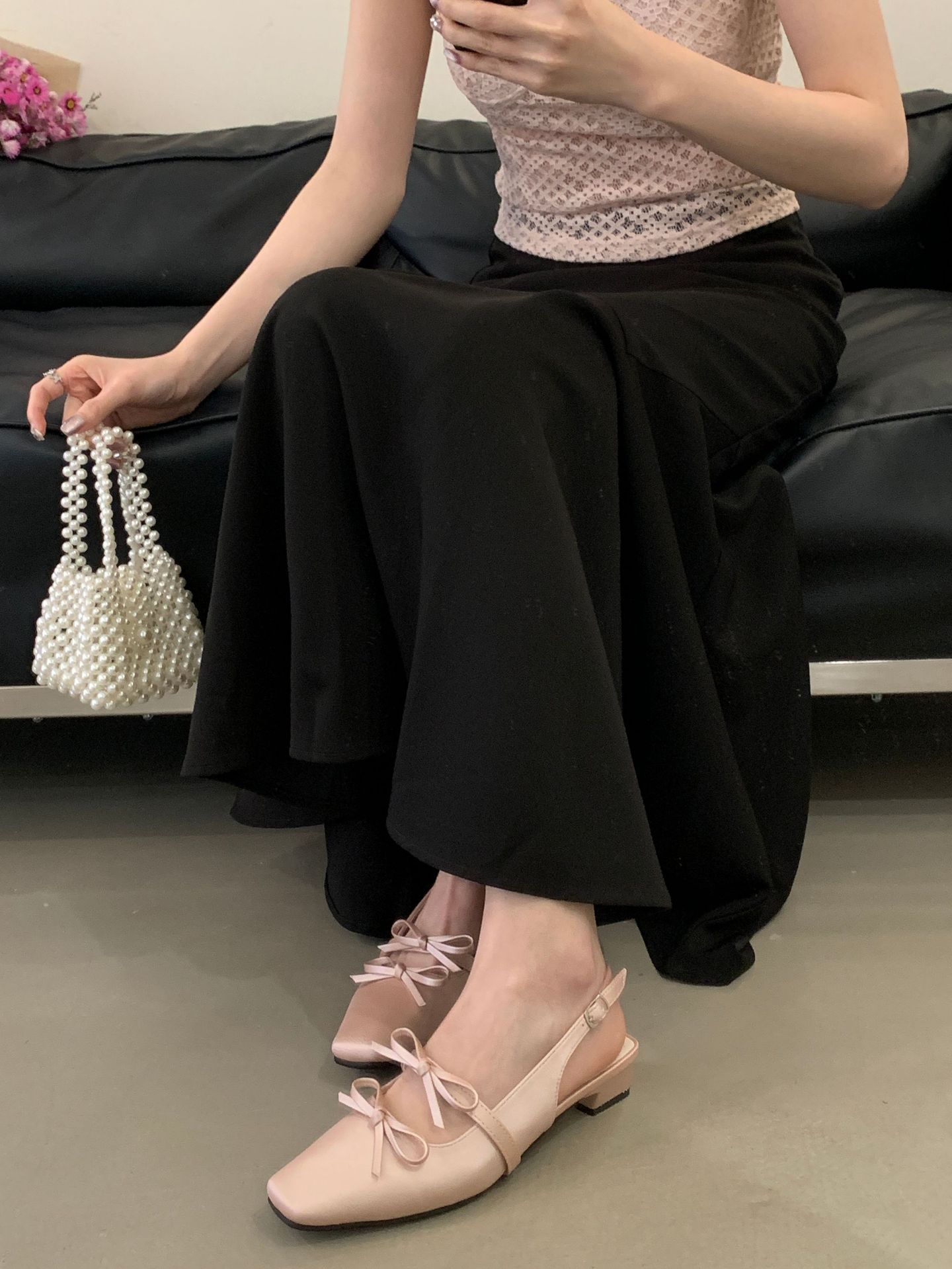 Elegant Silver Stiletto Pumps With Bowknot For Women_voghion.com