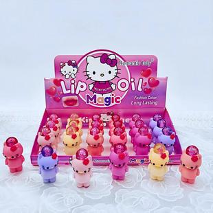 Cross-Border Foreign Trade Cartoon Cat Sequin Lip Glaze Moisturizing and Moisturizing Color-Changing Lip Oil Water-Gloss Mirror Lip Gloss Factory Direct Sale