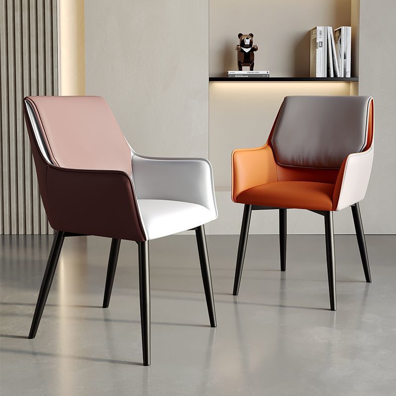 Nordic Light Luxury Dining Chair Home Modern Simple Dining Chair Backrest Armchair Leisure Chair Sales Office Negotiation Table and Chairs