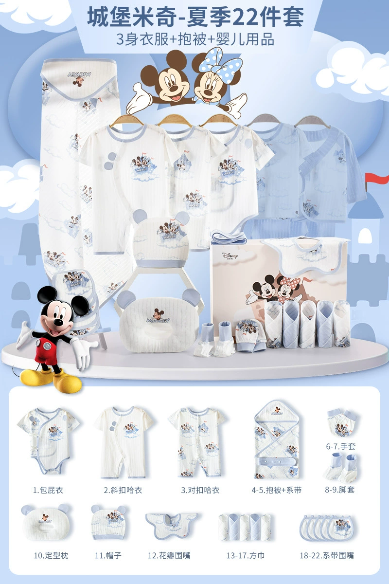 Подарочный набор для новорождённого (Disney) в хлопковой коробке, 20/22/26 предметов, размеры 59/66/73 см