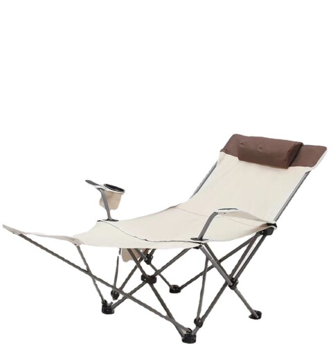Outdoor foldable lounge chair portable ultra-light beach nap rest chair camping barbecue foldable bed