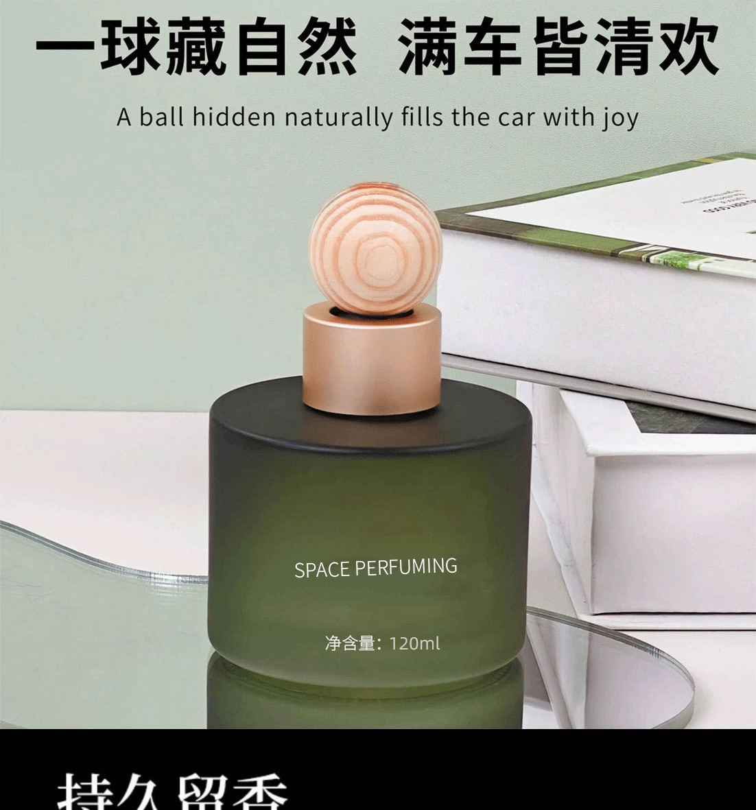 Small Round Bottle Car Aromatherapy Car Perfume Long-Lasting Light Fragrance to Remove Odor and Smell Good and Not Pungent Car Indoor Fragrance