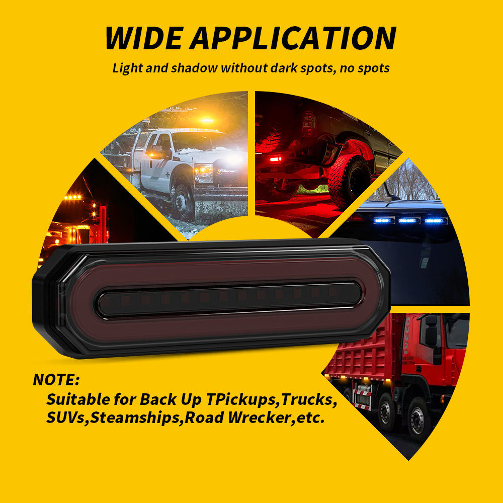 Truck 45LED long side light 12-24V burst flashing flowing water truck truck side warning light car tail light