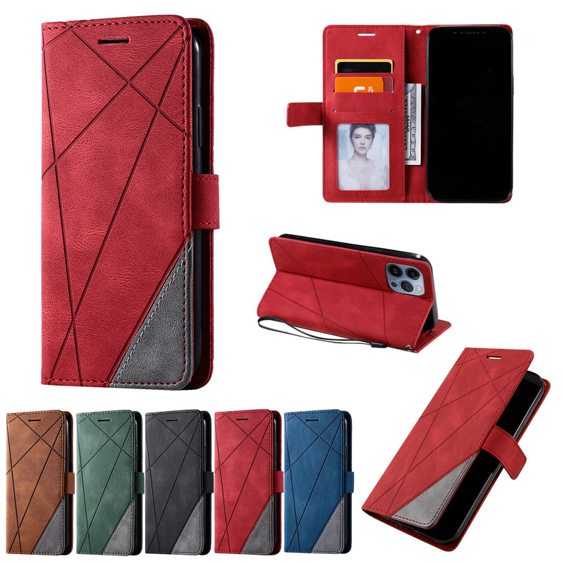 Foreign Trade Suitable Iphone17 Skin-Feel Line Stitching Apple 16 Samsung S25U Flip Card-Insert Leather Case Phone Case Foreign Trade Suitable Iphone17 Skin-Feel Line Stitching Apple 16 Samsung S25U Flip Card-Insert Leather Case Phone Case
