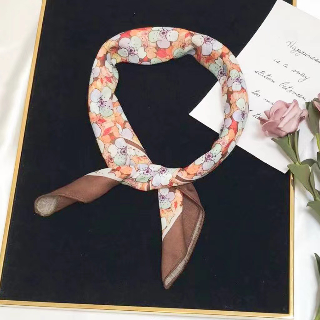 60g Weight Kerchief Classification Daily Occasion cotton and linen Material Flower Pattern Summer Season Women's Gender IG Style Style Women's IG Style Flower Cotton And Linen Kerchief 135