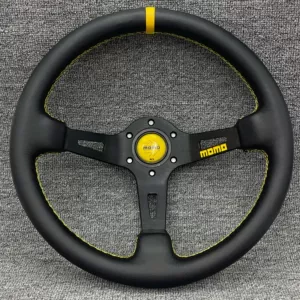 Cross-border direct sales of car modification MOMO steering wheel 14 inch 340mm personalized racing drift deep concave steering wheel