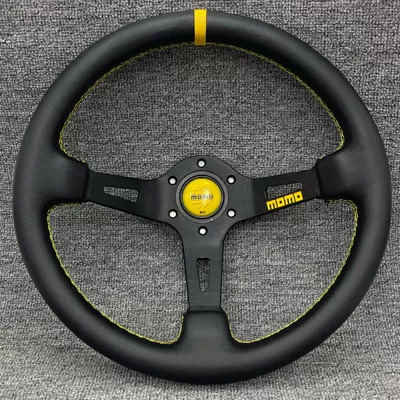 Cross-border direct sales of car modification MOMO steering wheel 14 inch 340mm personalized racing drift deep concave steering wheel