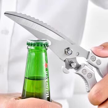 台所はさみ鶏骨切りステンレス家庭用多機能切り硬物殺し鶏鴨ガチョウ切り|undefined