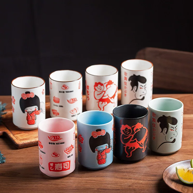 Процесс изготовления чая в японском стиле чашка из Jingdezhen керамика прямая чашка для воды чайная чашка суши чашка суши чашка японский магазин