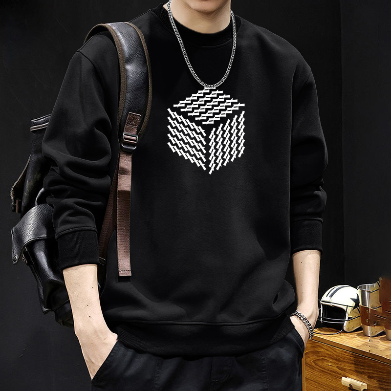 Hong Kong estilo japonés ocio 420g pesado chaqueta de cuello redondo hombre primavera y otoño estilo americano suelto y versátil chaqueta de pareja de estudiantes
