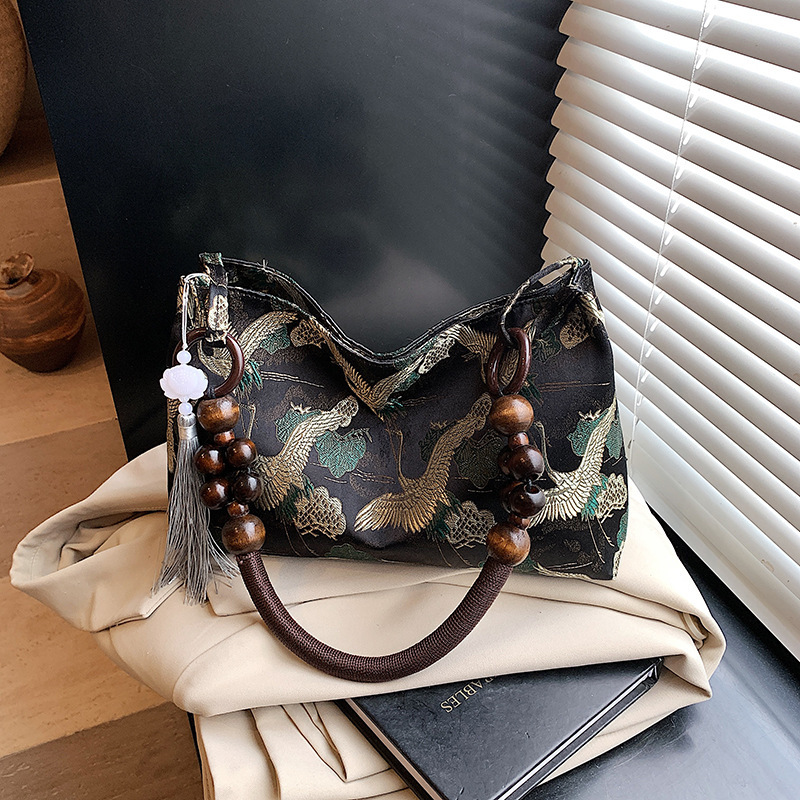 New Chinese Style Retro Bag Women's 2025 New Casual Niche Handbag Fashion Simple Shoulder Pillow Bag New Chinese Style Retro Bag Women's 2025 New Casual Niche Handbag Fashion Simple Shoulder Pillow Bag