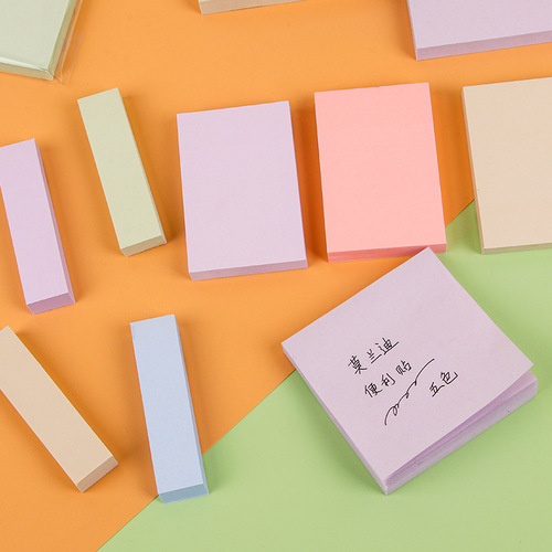 Morandi color sticky notes colorful student stationery index stickers message note stickers can be pasted hand-tearable note paper