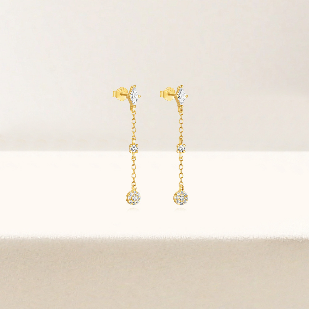 5g Weight 925 Sterling Silver Ear Needle Material Zircon Inlay Material Drop Earrings, Earrings Classification 1 Pair Quantity Holiday, Daily Occasion 925 Sterling Silver Material Geometric, Four Leaf Clover, Tassel, Butterfly Pattern Women's Gender Simple Style Style Tassel, Inlay Craft 1 Pair 925 Sterling Silver Geometric Four Leaf Clover Tassel Zircon Drop Earrings Earrings 11