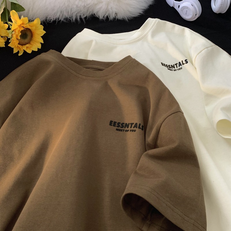 Men's New Summer Heavyweight Pure Cotton Short-Sleeved T-Shirt, Simple, Trendyy, Versatile, Casual, Loose, Printed Half-Sleeved T-Shirt