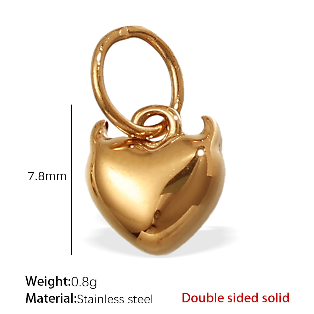 Accesorios de joyería transfronterizos europeos y americanos colgante tridimensional de simulación colgante en forma de corazón de pingüino cereza colgante de collar casero de bricolaje