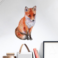 Manufacturer's foreign trade cartoon fox children's bedroom living room entryway home decoration wall sticker sticker self-adhesive wholesale cross-border
