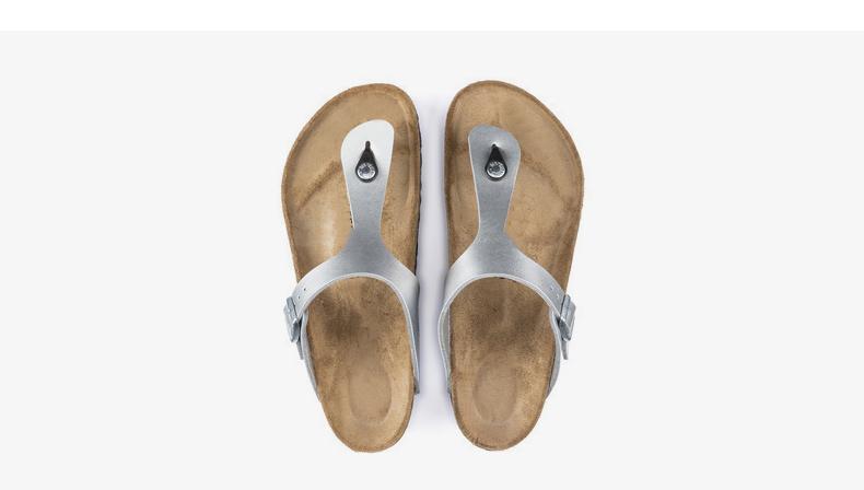 Flip-flops flip-flops full leather sandals and slippers 2024 new women's outerwear casual all-match sandals and slippers Birken leather shoes_voghion.com
