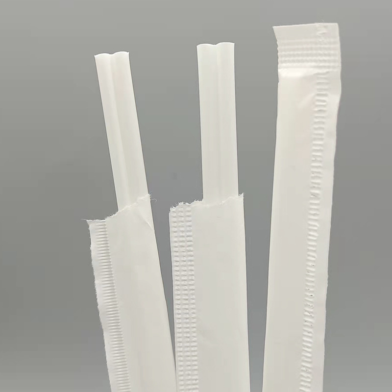 PLA paja de café desechable degradable doble agujero tres agujeros en stock paja de café varilla de agitación dos agujeros al por mayor