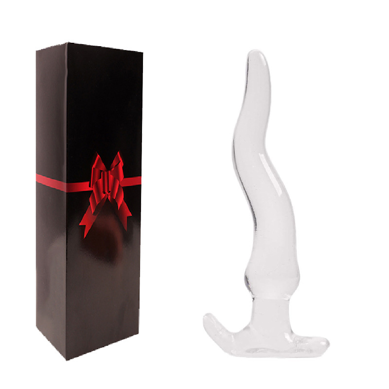 Transparent Crystal Anal Plug, TPE Sm Training Toy, 23.8 cm — detail image 1