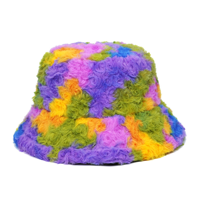 Unisex Beach Color Block Printing Flat Eaves Bucket Hat display picture 3