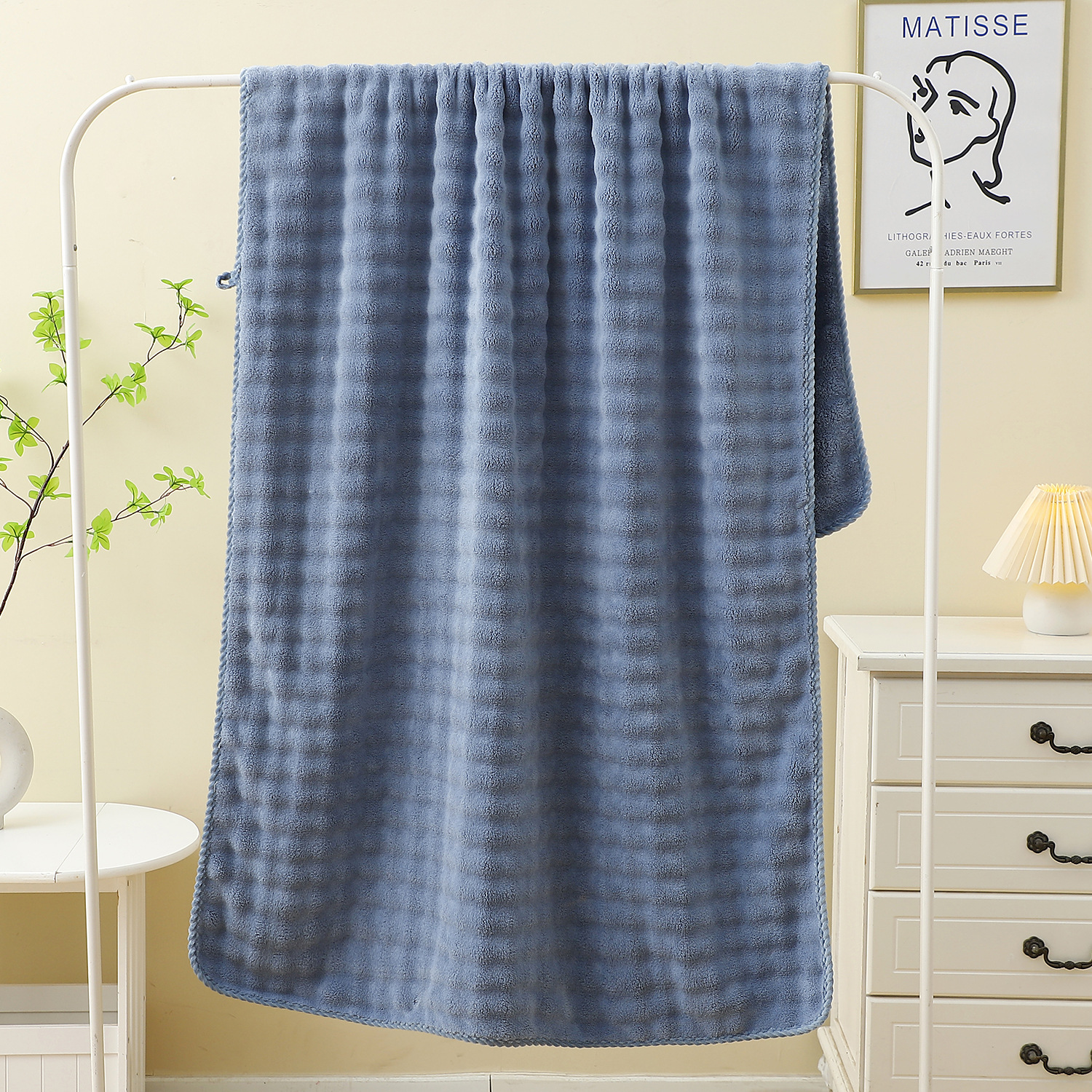 Dark blue bath towel-170*90cm-570g / -