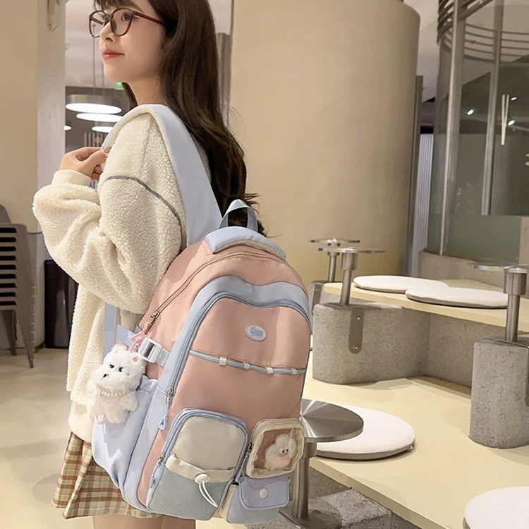 Большой вместительный школьный рюкзак для девочек, корейский универсальный рюкзак для старшеклассниц, рюкзак для путешествий для учениц средней школы, модный тренд.