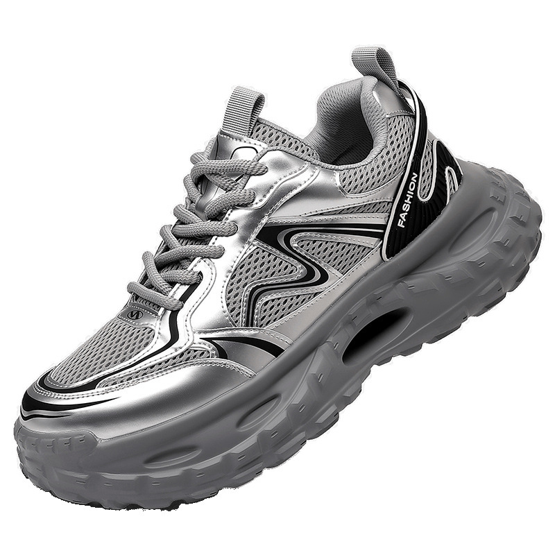 Zapatos de hombre primavera transpirable 2025 nuevos zapatos deportivos casuales para hombre tendencia salvaje zapatos ligeros de suela blanda al por mayor