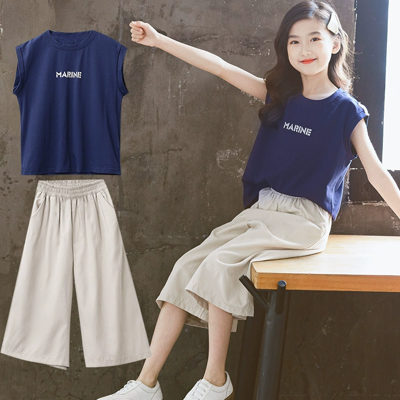 Summer clothing, set, children's summer trousers, direct factory sales, children's clothing, Korean style, for teenagers