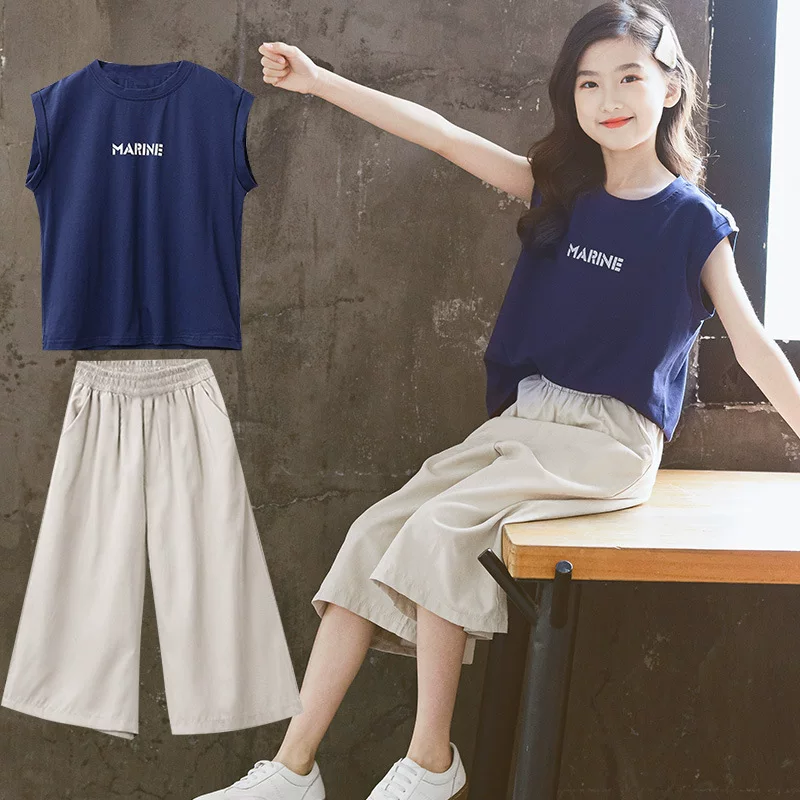 Summer clothing, set, children's summer trousers, direct factory sales, children's clothing, Korean style, for teenagers