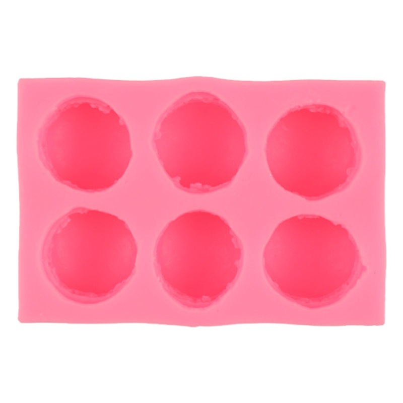 Nuevo 6-piece 3D macaron molde DIY jabón hecho a mano molde de comida de arcilla de silicona molde de hamburguesa