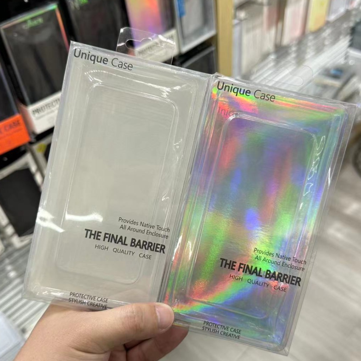 批发手机壳包装盒苹果华为安卓手机壳热卖新款中性包装盒pvc胶盒