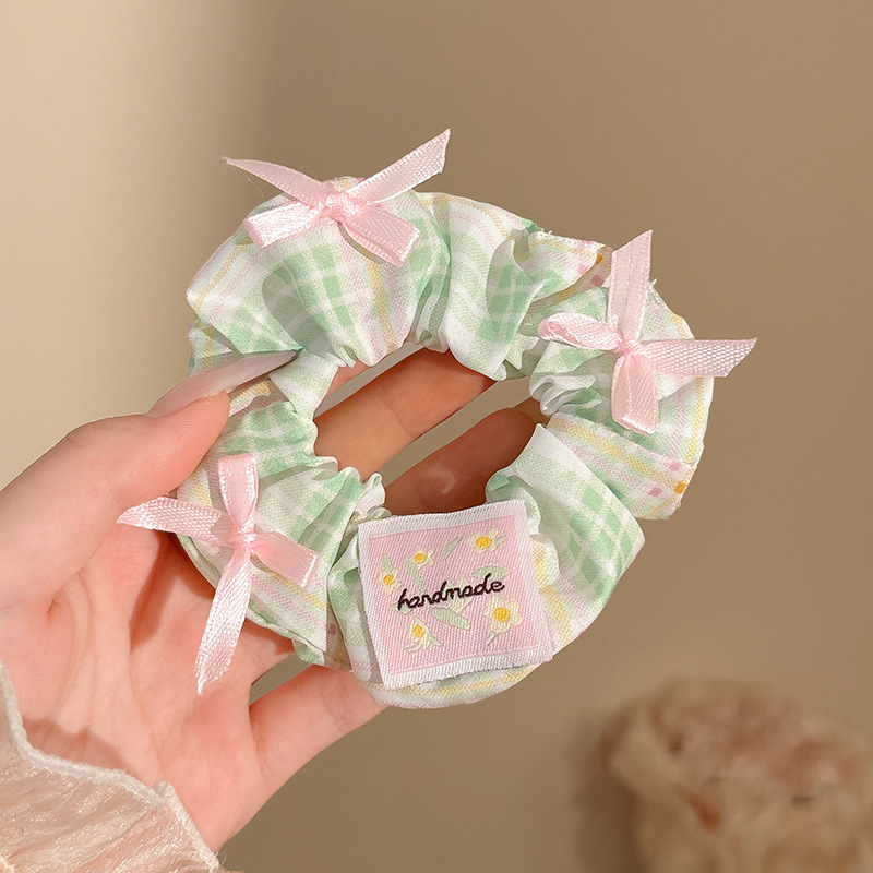 Coletero Scrunchie de Encaje con Flor de Alta Elasticidad para Mujer