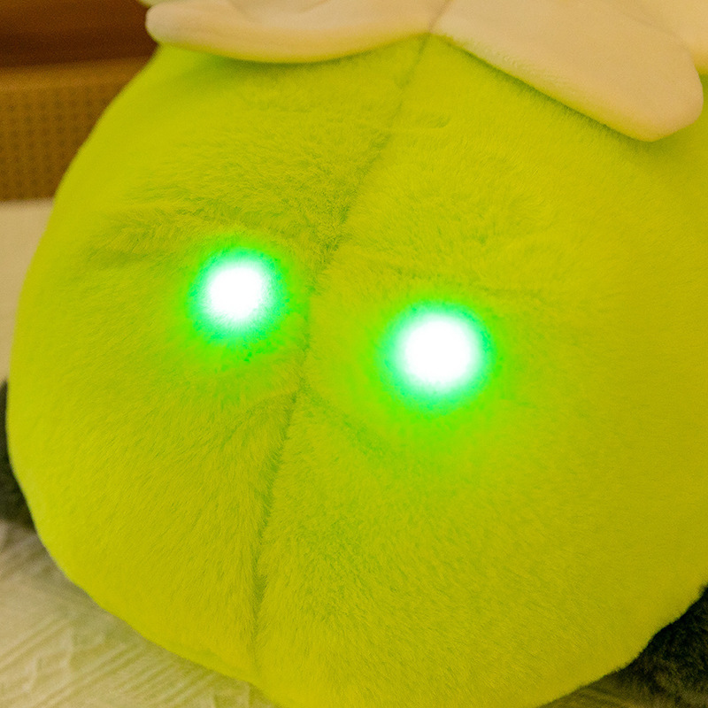 Almohada de peluche de luciérnaga con luces, cojín de muñeca luminosa, regalo para niños, muñeca que se ilumina al acariciarla.