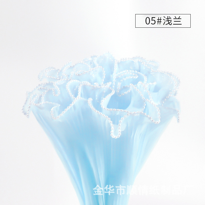 Papel de embalaje para flores con perlas onduladas, unilateral, de malla, para floristería, transfronterizo, al por mayor