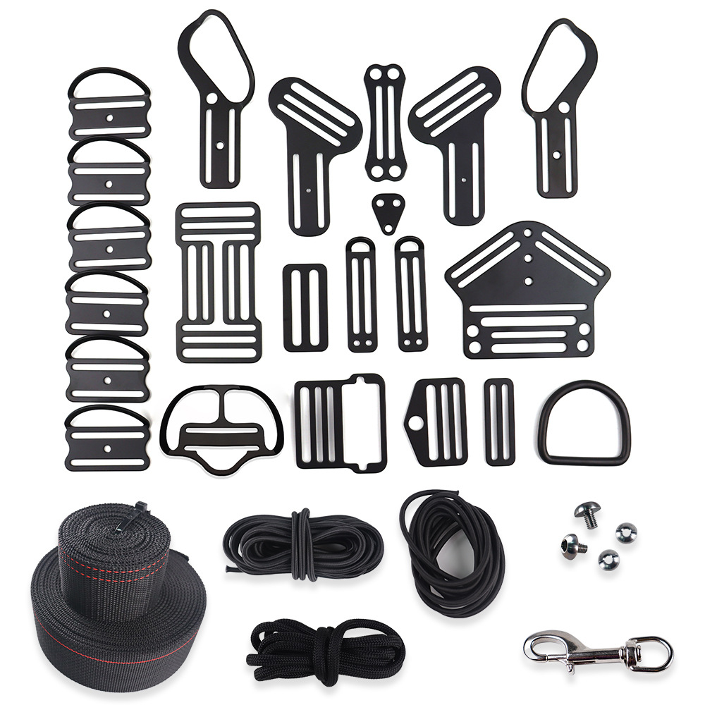 HOTDIVE aleación de titanio colgante lateral BCD buceo sistema de transporte airbag accesorios de hardware conjunto de equipos tecnología buceo