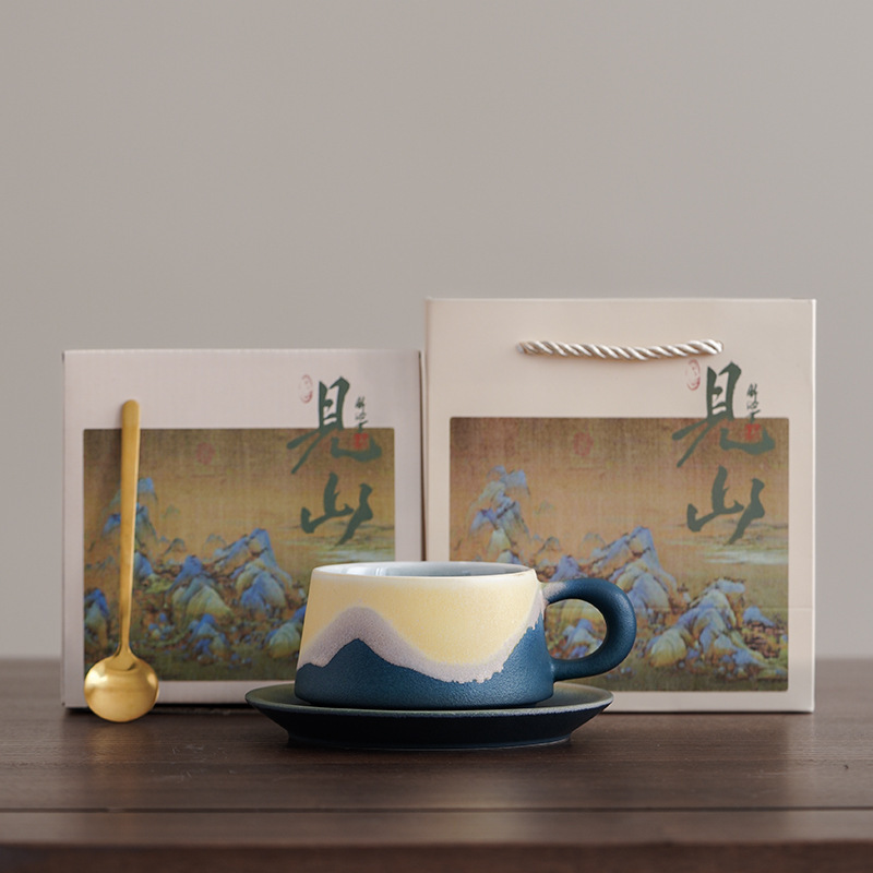 高颜值情侣对杯陶瓷咖啡杯杯碟套装马克杯茶杯咖啡杯个人杯伴手礼|undefined