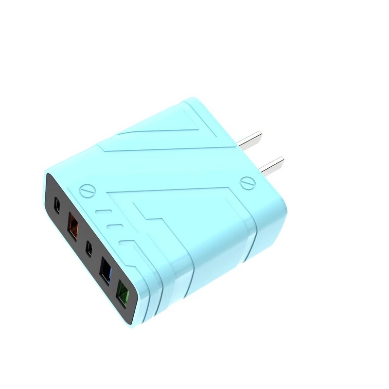 跨境新款240W机甲3USB+2Type-C多口智能充电器适用华为苹果手机|undefined