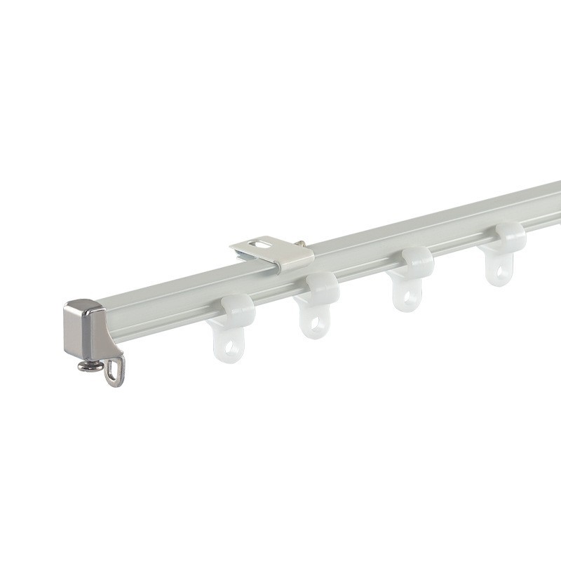 aleación de aluminio gruesa silenciosa cortina galvanizada rieles Roma barra de cortina lateral monorril deslizante Keqiao al por mayor rieles recto