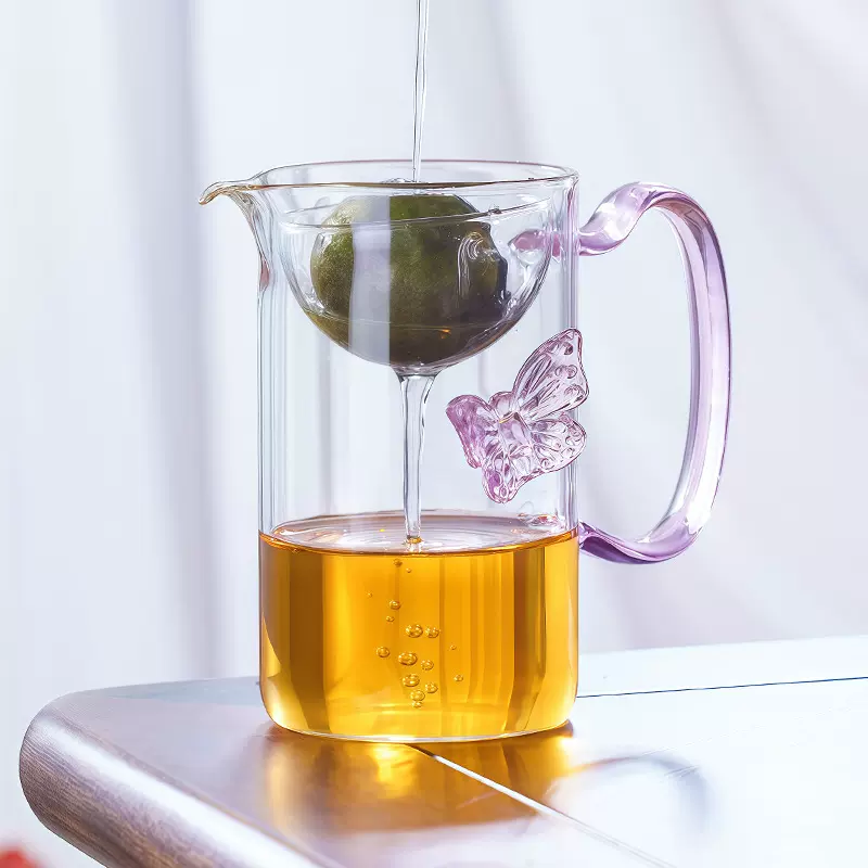 小青柑泡茶壶茶水分离茶滤网一体泡茶器办公室蝴蝶逍遥杯茶具