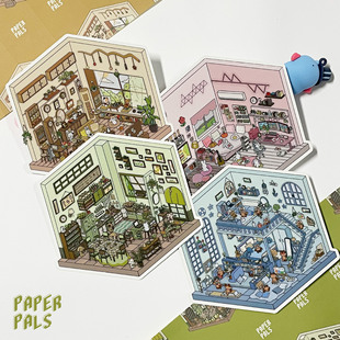 ���� A5 С�� 3D���w �쾰 �N�� DIY �������
