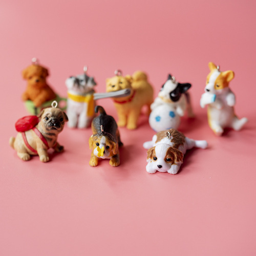 Cute cartoon pet puppy ornaments creative bag pendants student accessories couple small gifts dog pendants
